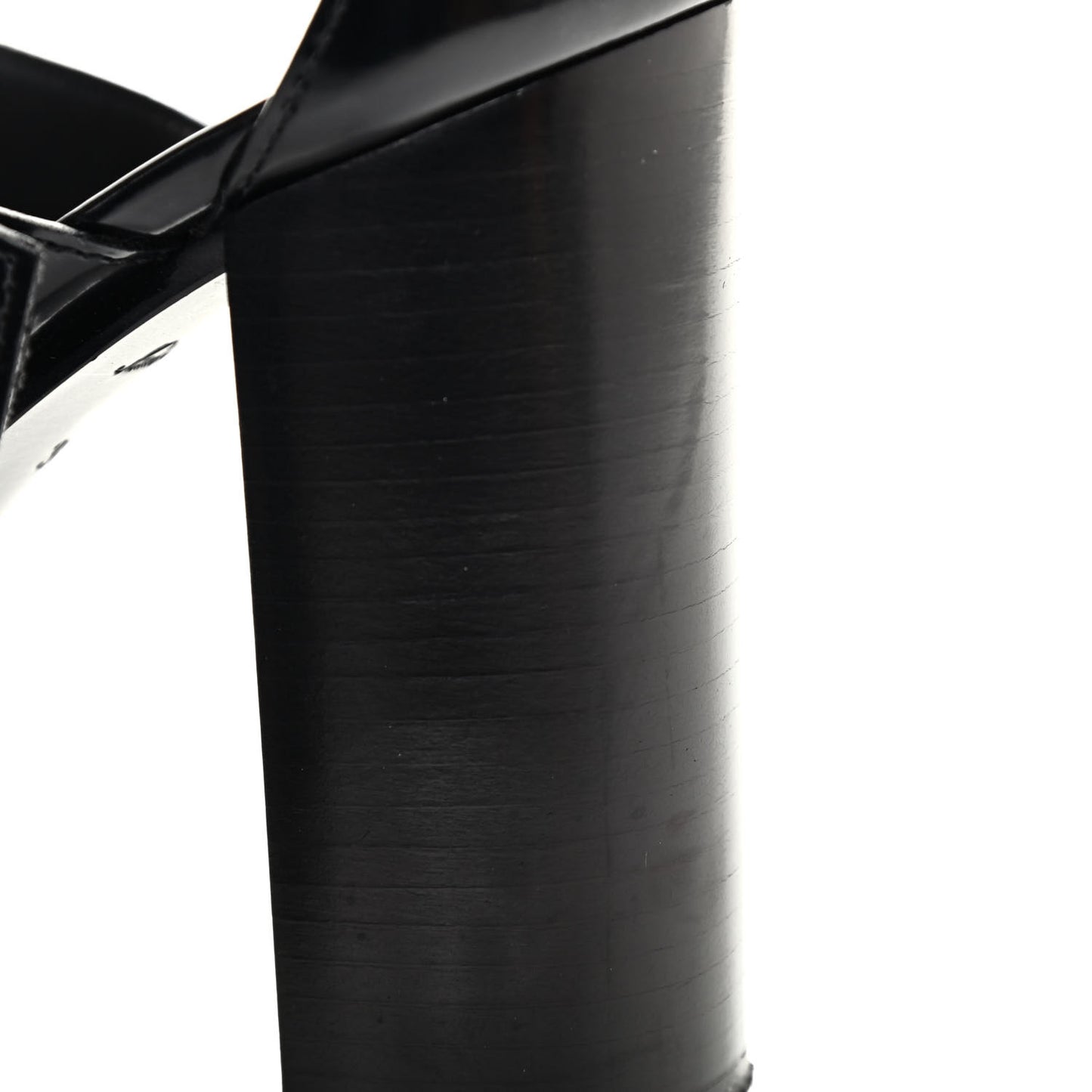 Patent Calfskin Monogram Star Trail Sandal 38 Black