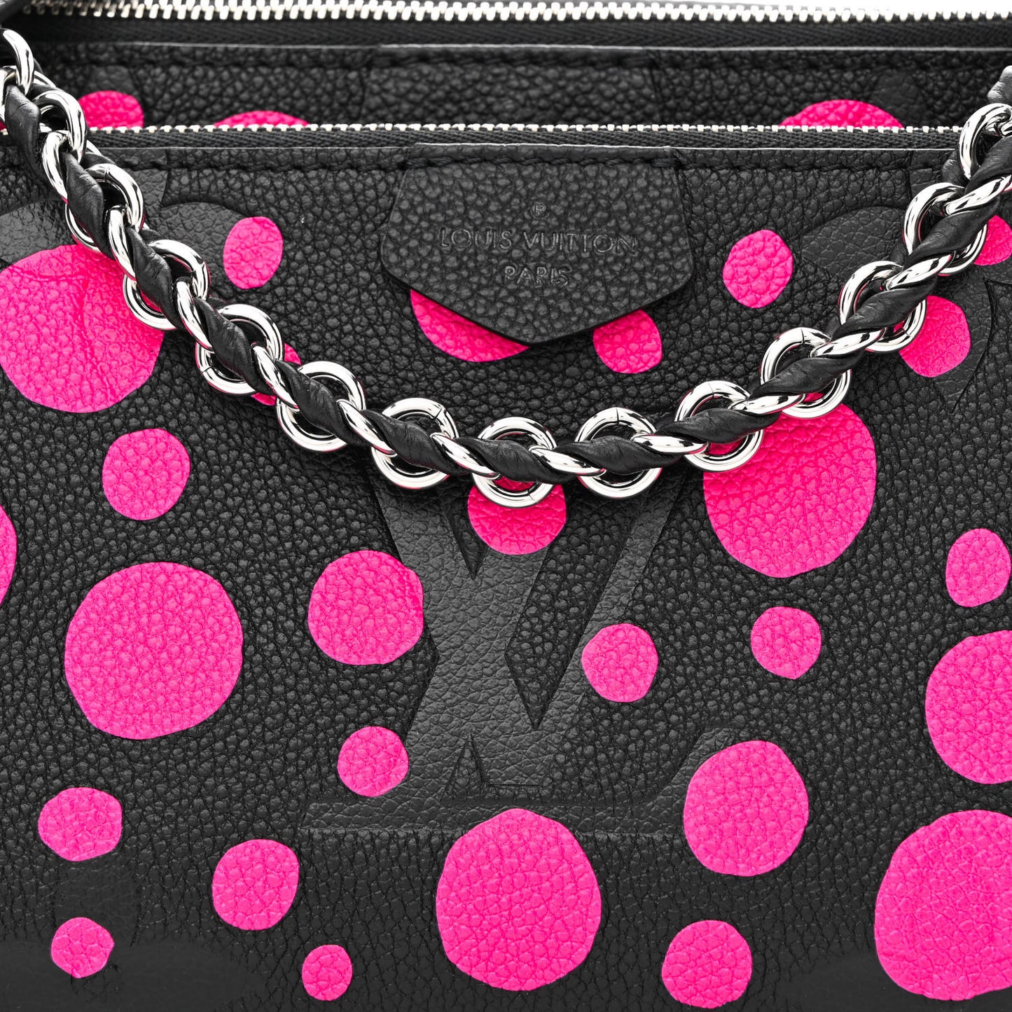 LV X YK Empreinte Multi Pochette Accessories Black Fuchsia