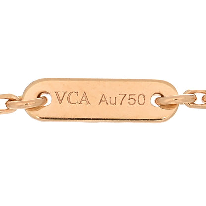 Van Cleef & Arpels 18K Rose Gold Carnelian Sweet Alhambra Heart Bracelet 3 of 5