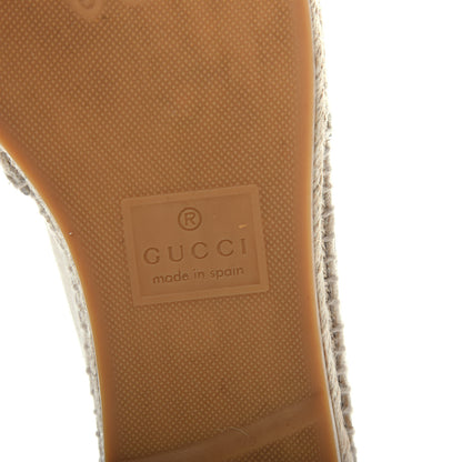 Gucci Canvas Logo Espadrilles 38.5 Greggio White 9 of 13