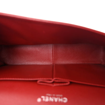 Chanel Caviar Quilted Jumbo Double Flap Dark Red 5 of 10
