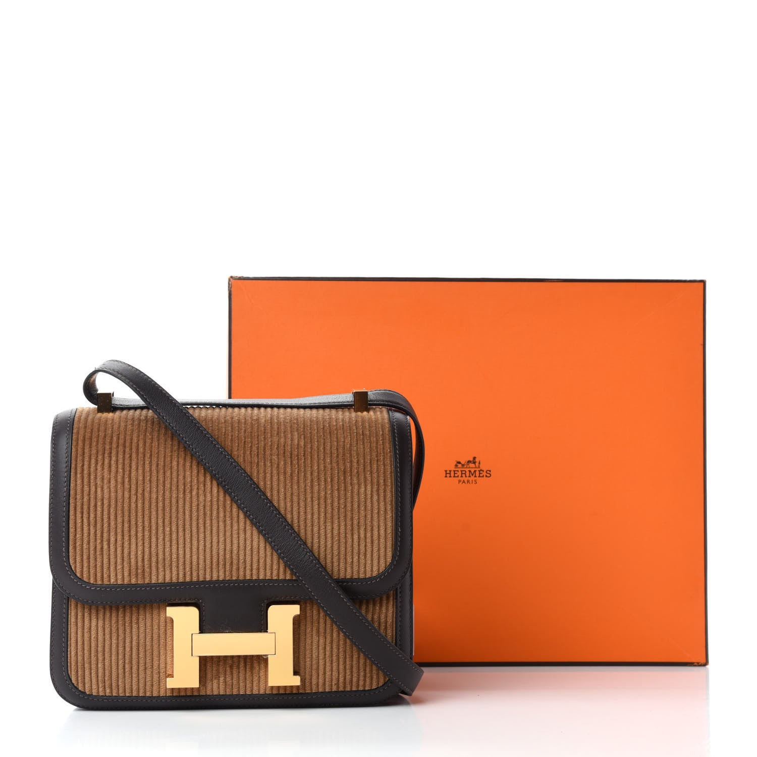 Hermes Velours Cotele Swift Constance 24 Tabac Camel Ebene 11 of 11