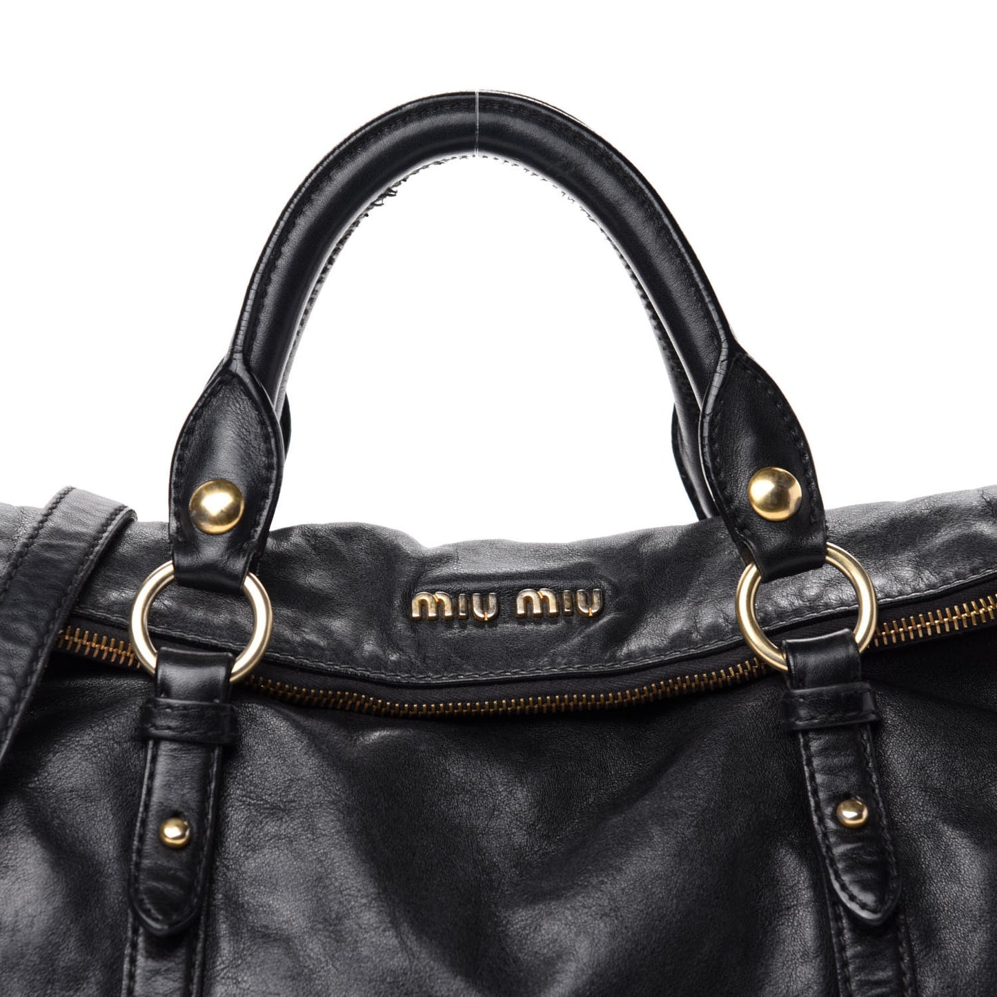 Vitello Lux Bow Tote Black