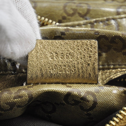 Gucci Crystal Monogram Web Double Pocket Belt Bag Gold 9 of 9