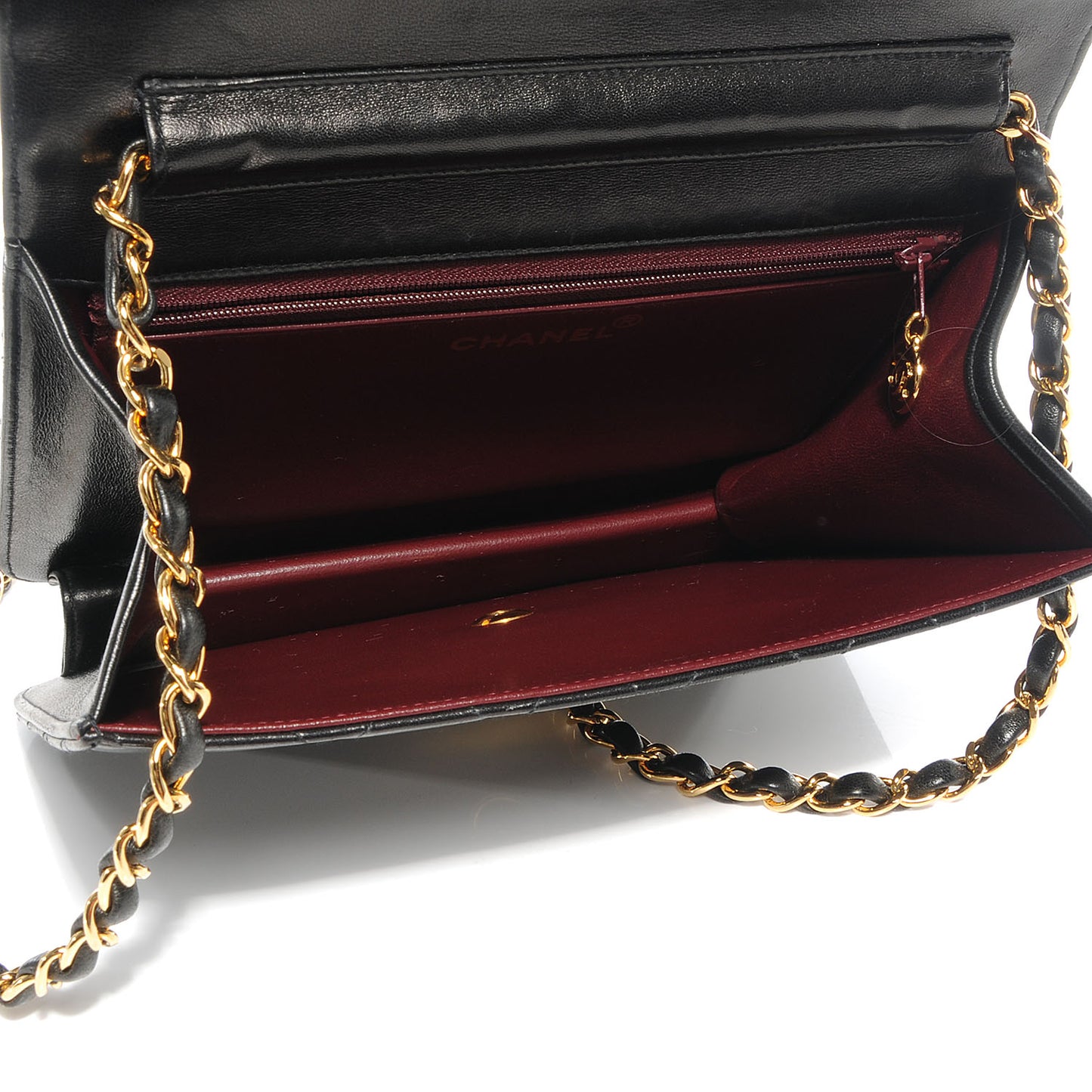 Lambskin Small Single Flap Black