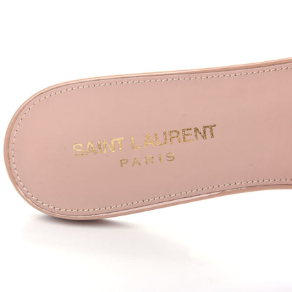 Saint Laurent Patent Calfskin Nu Pied 05 Slide Sandals 39 Nude 8 of 11