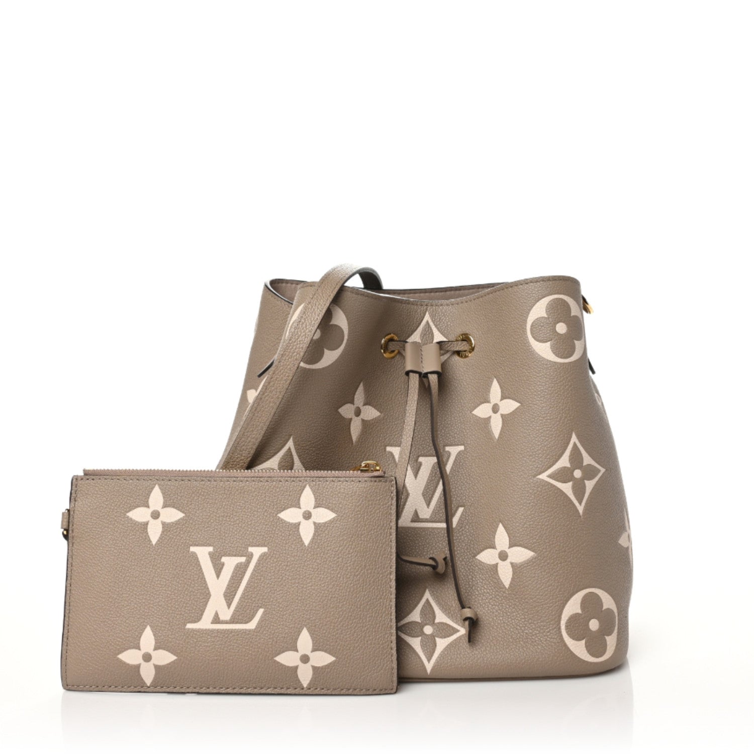 Louis Vuitton Empreinte Monogram Giant Neonoe MM Tourterelle Creme 1 of 10