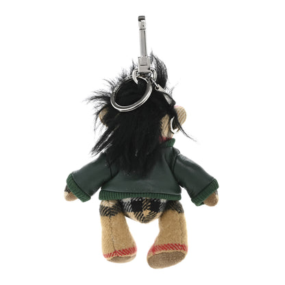 Burberry Cashmere Thomas Biker Teddy Bear Keychain Charm Antique Yellow 2 of 8