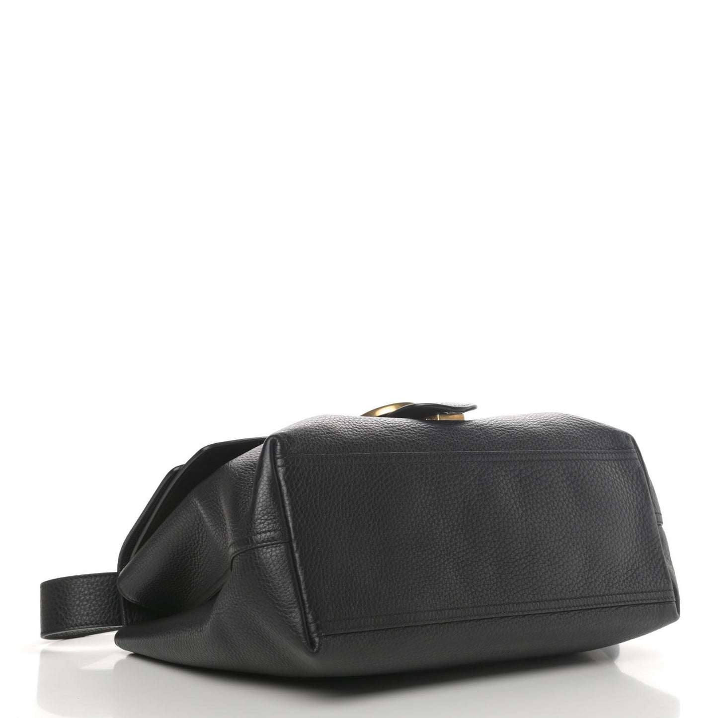 Calfskin Large GG Marmont Shoulder Bag Black