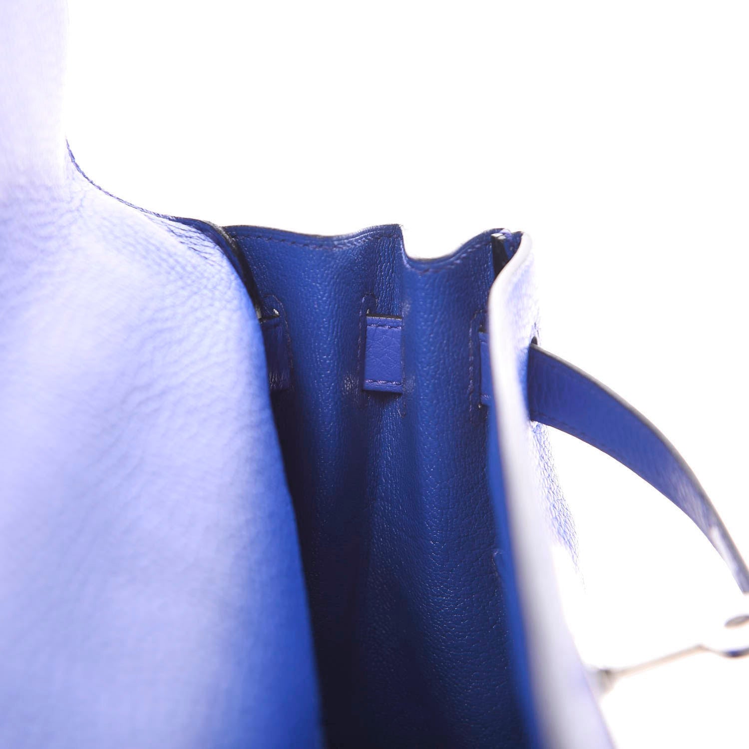 Hermes Taurillon Clemence Kelly Retourne 32 Bleu Electrique 12 of 42