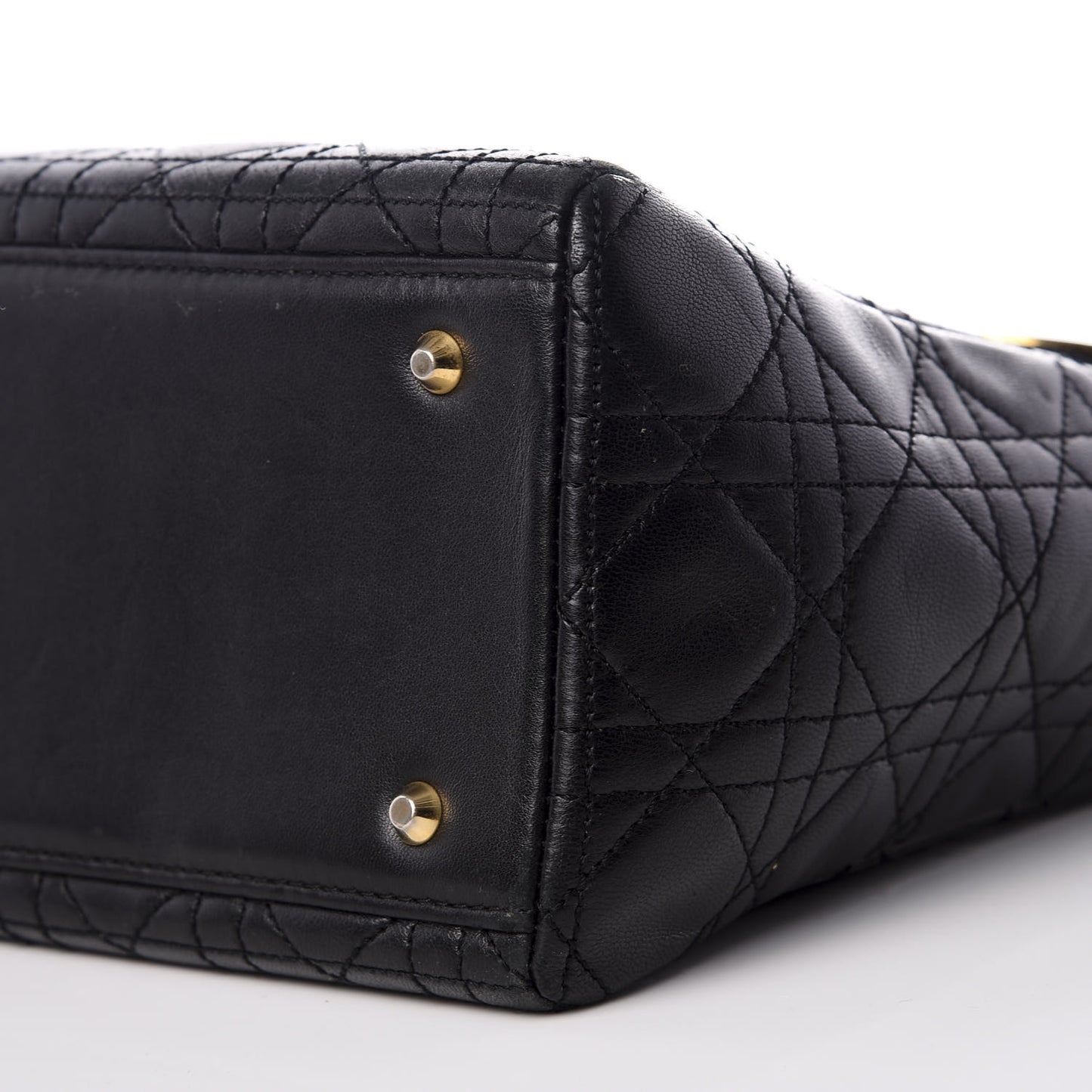 Lambskin Cannage Medium Lady Dior Black