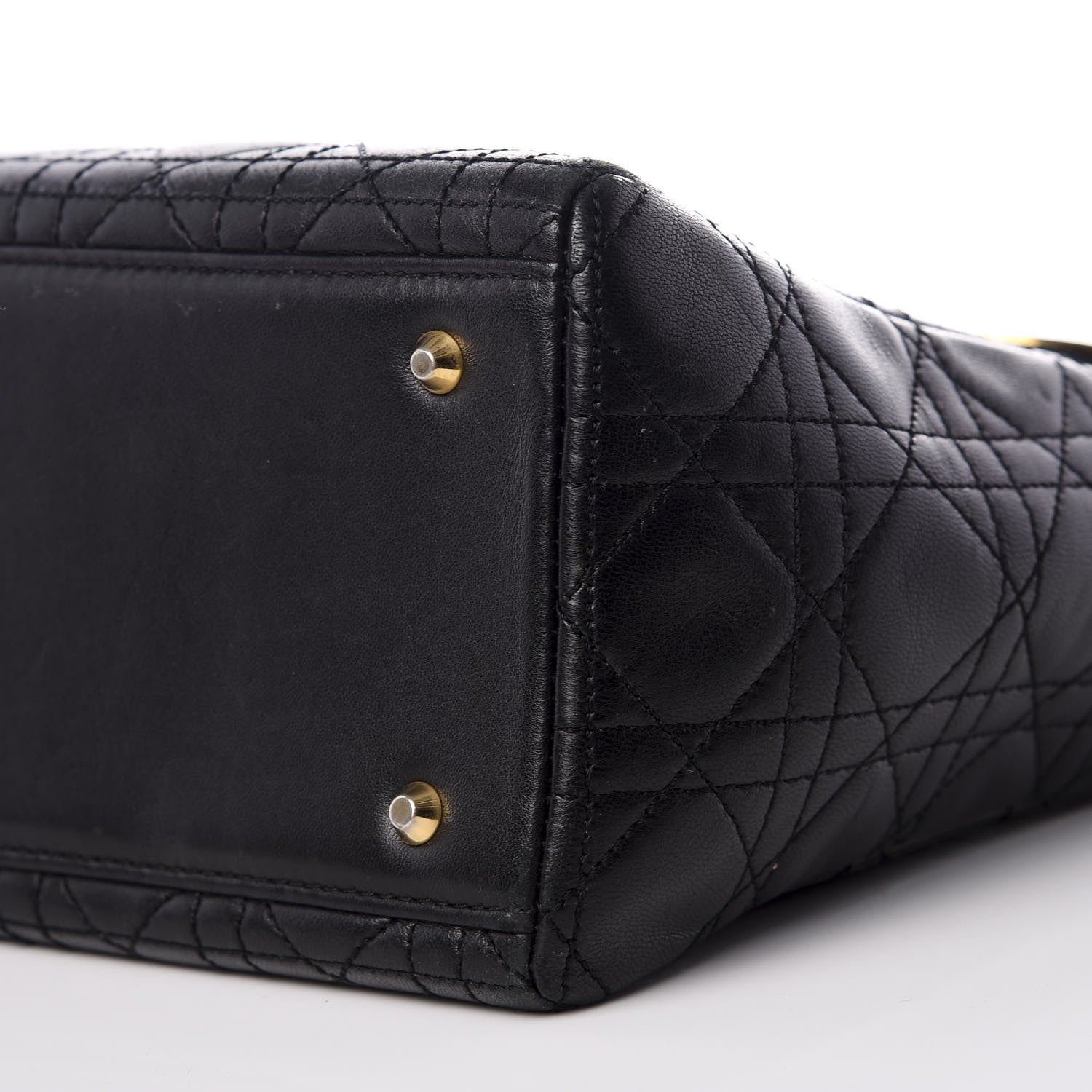 Christian Dior Lambskin Cannage Medium Lady Dior Black 6 of 8