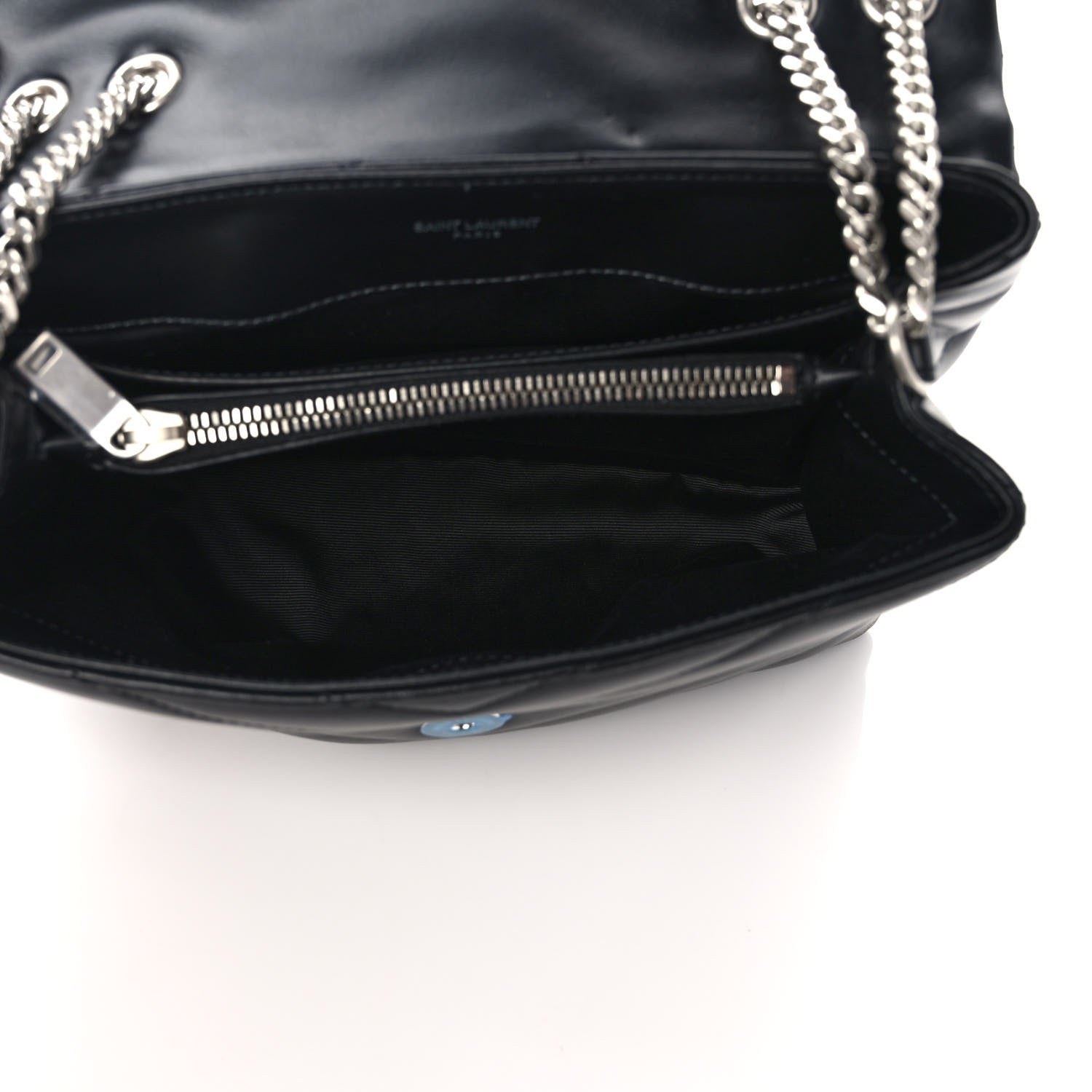 Saint Laurent Calfskin Y Quilted Monogram Small Loulou Chain Satchel Black 5 of 10