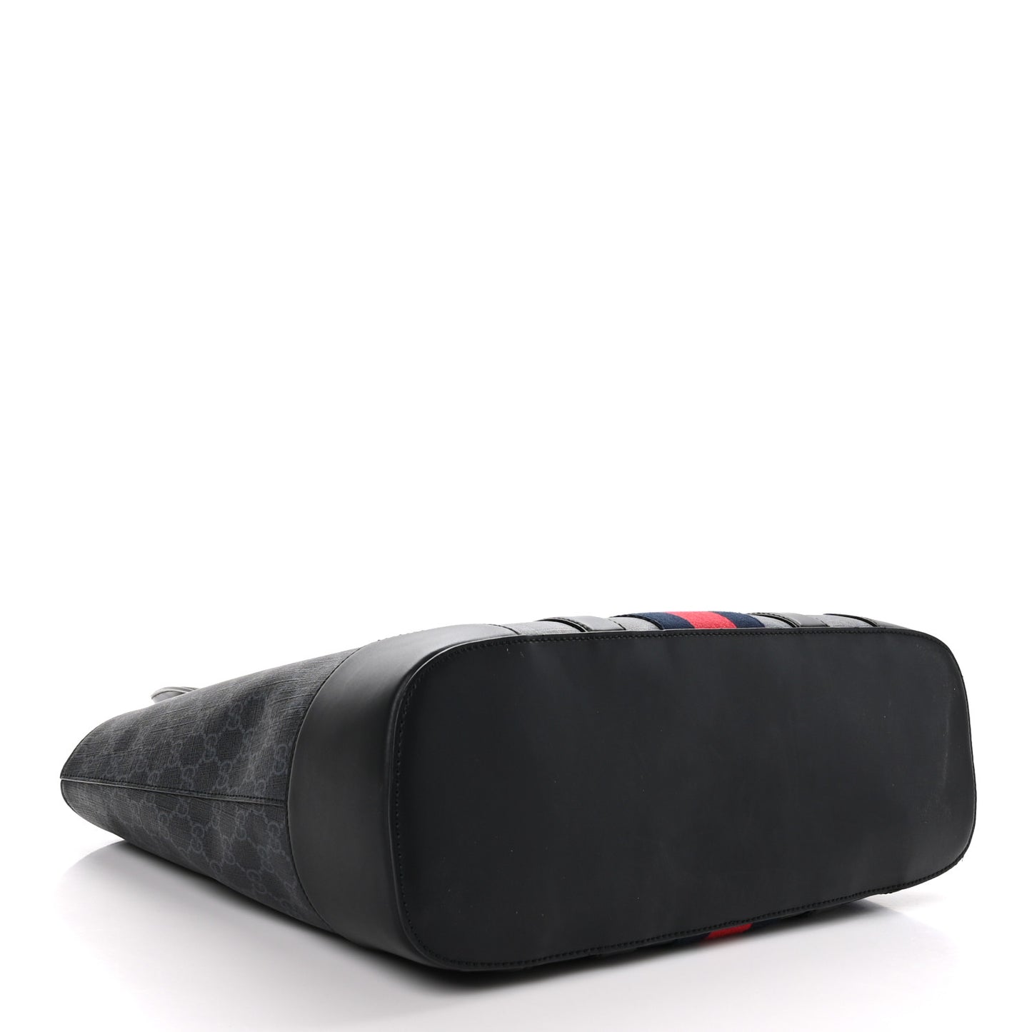 GG Supreme Monogram Web Tote Black Grey