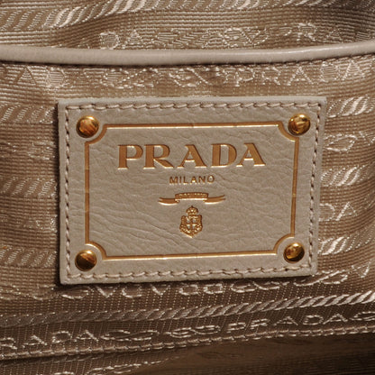 Prada Glace Calf Extra Wide Tote Stone 6 of 10