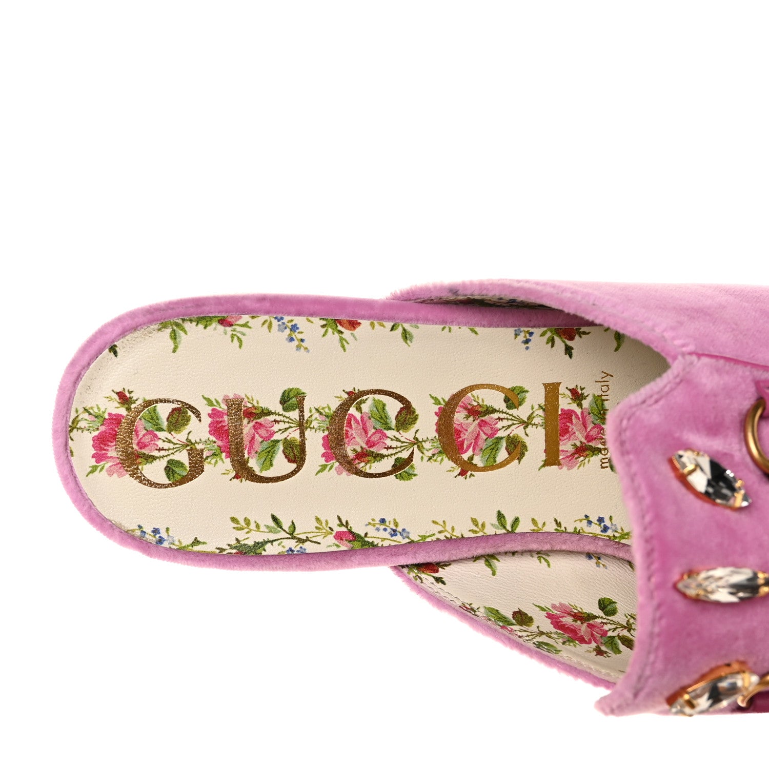 Gucci Velvet Marquise Crystals Womens Princetown Slippers 40 Malva Dark Malva 8 of 9