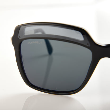 Chanel Square Fall Sunglasses 5378 Black Blue 7 of 9
