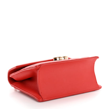 Chanel Calfskin Quilted Chevron Small Envelope Flap Red 4 of 10