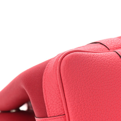 Hermes Toile Militaire Vache Country Garden Party Tote 30 Rouge Grenant Bougainvillea 8 of 17