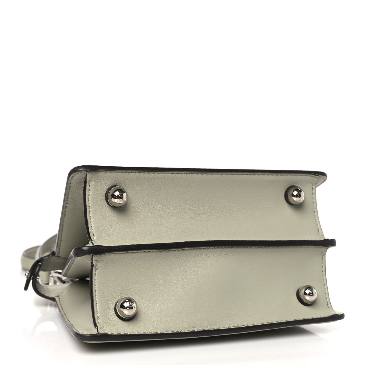 Shiny Nappa Flower Petite Peekaboo I SEE U Satchel Green Tea