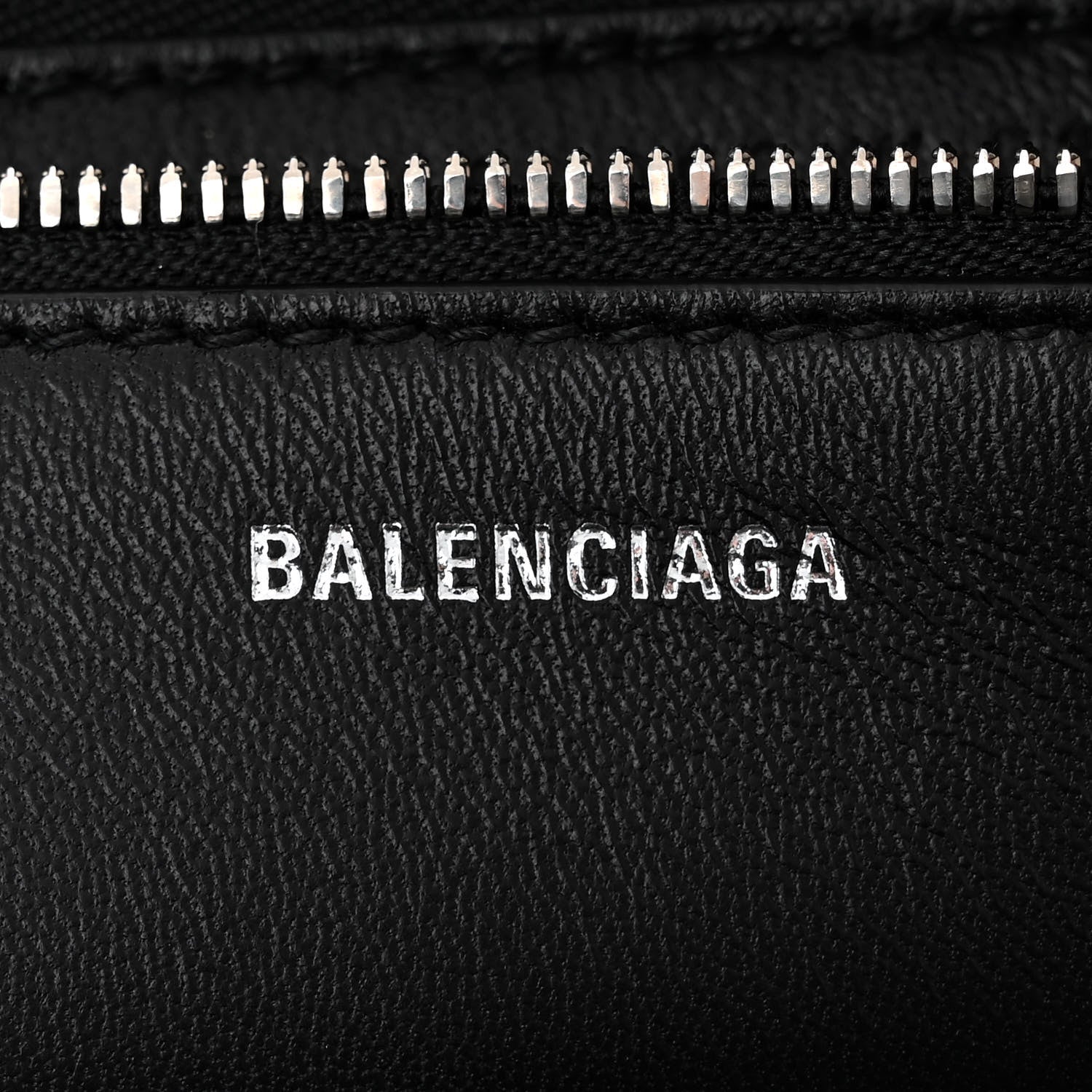 Balenciaga Faux Fur Diagonal Logo Everyday Tote Black White 6 of 9
