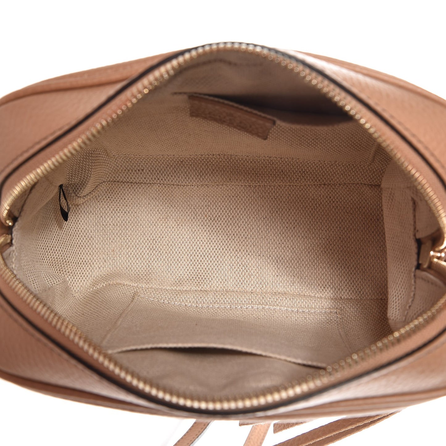 Pebbled Calfskin Small Soho Disco Bag Rose Beige