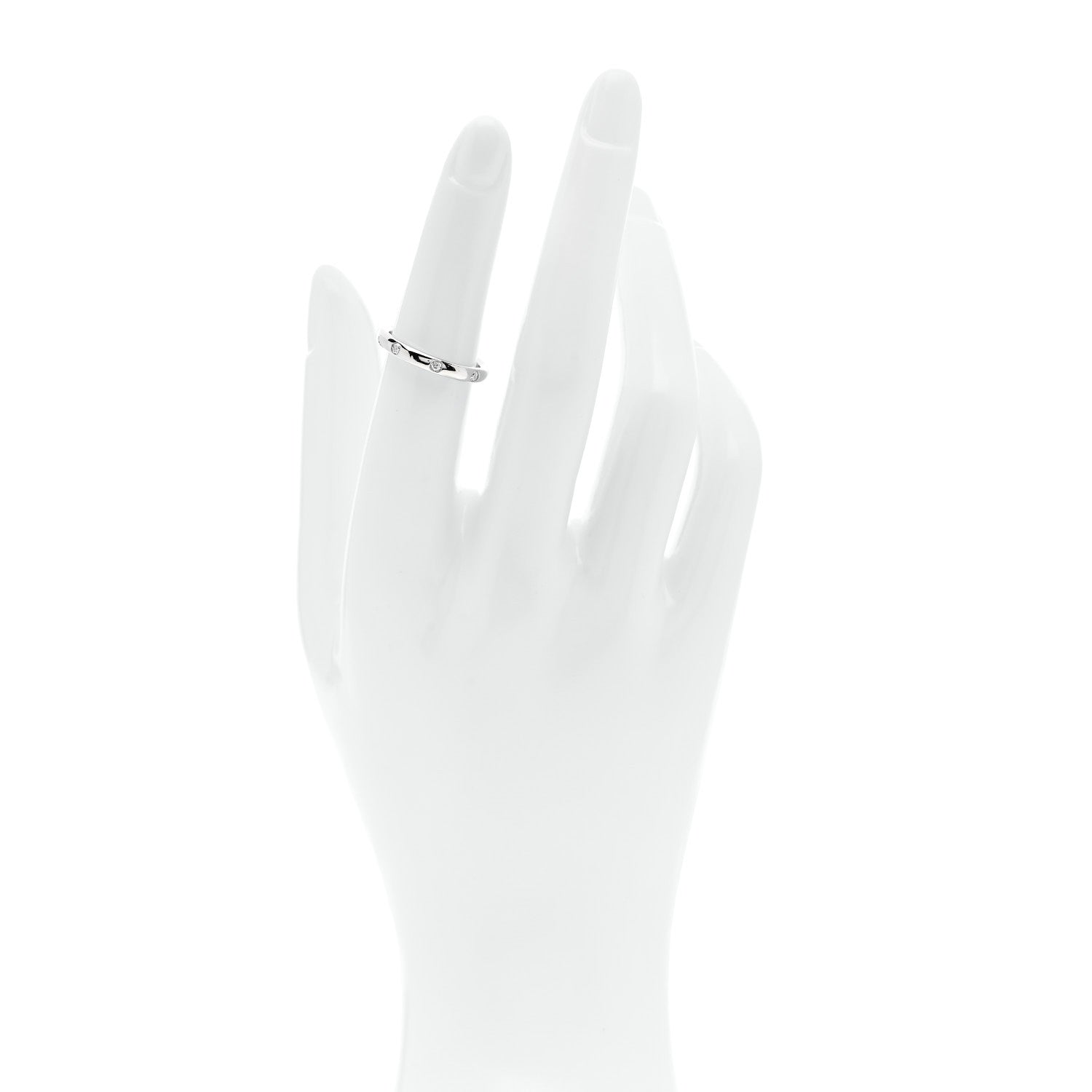 Van Cleef & Arpels Platinum Diamond Tendrement Etoiles Wedding Band Ring 50 5.25 2 of 4