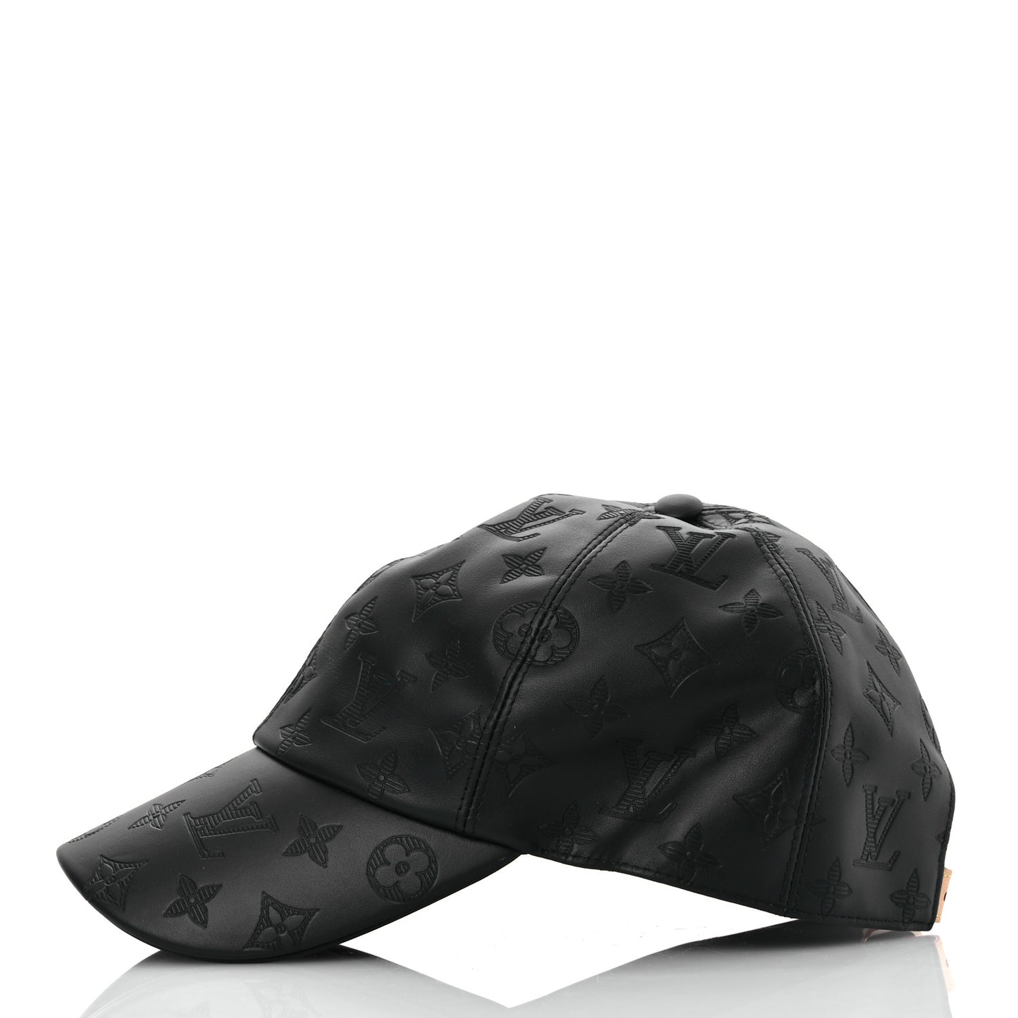 Calfskin Monogram Shadow Baseball Cap 58 Black