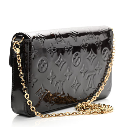 Louis Vuitton Vernis Pochette Felicie Chain Wallet Amarante 4 of 9