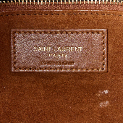 Saint Laurent SAINT LAURENT Calfskin Crocodile Embossed LE 5 A 7 Hobo Black 6 of 9