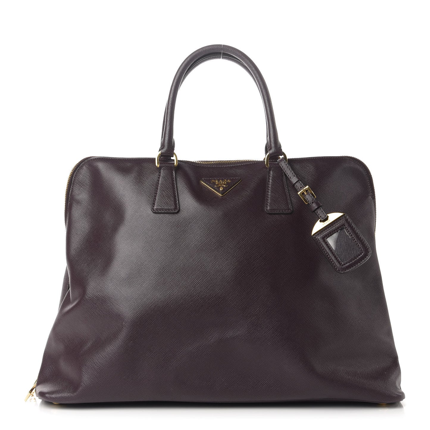 Saffiano Lux Large Promenade Tote Bordeaux