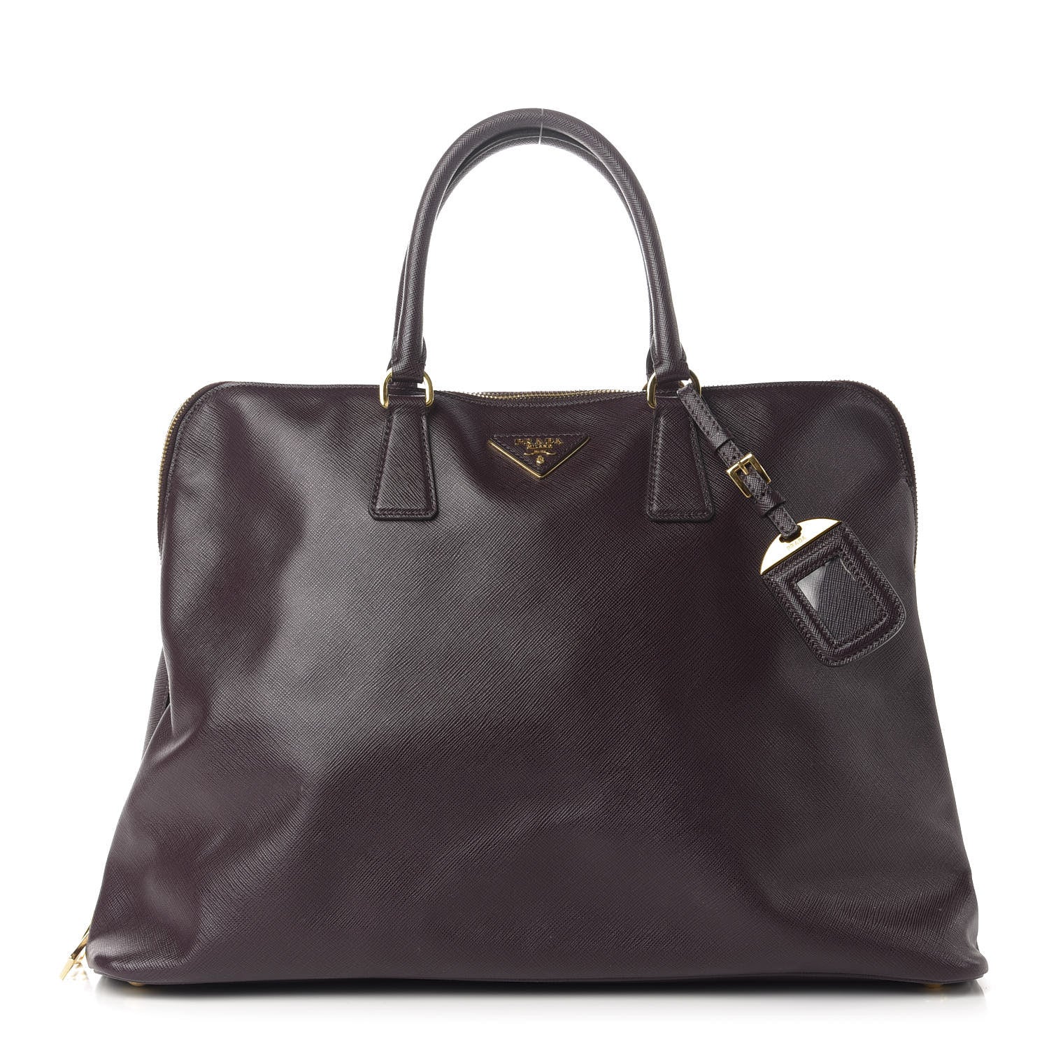 Prada Saffiano Lux Large Promenade Tote Bordeaux 1 of 11