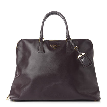 Prada Saffiano Lux Large Promenade Tote Bordeaux 1 of 11