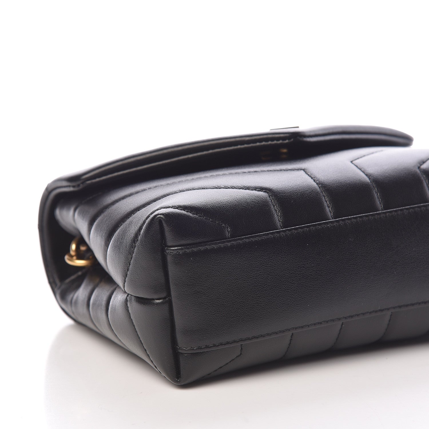 Saint Laurent Calfskin Y Quilted Monogram Toy Loulou Crossbody Bag Black 8 of 10