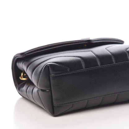 Saint Laurent Calfskin Y Quilted Monogram Toy Loulou Crossbody Bag Black 8 of 10