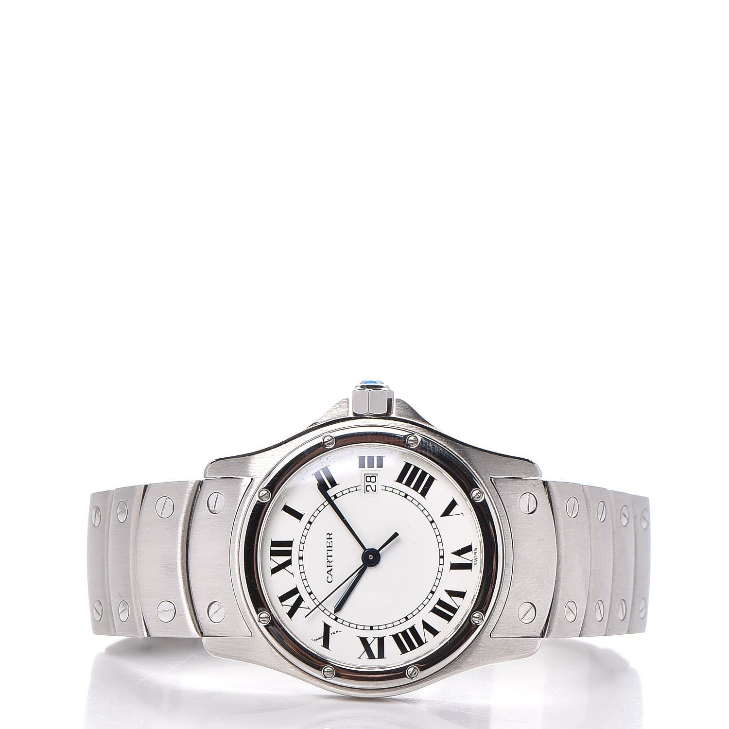 Cartier Stainless Steel 29mm Santos Cougar Quartz Watch 3 of 6