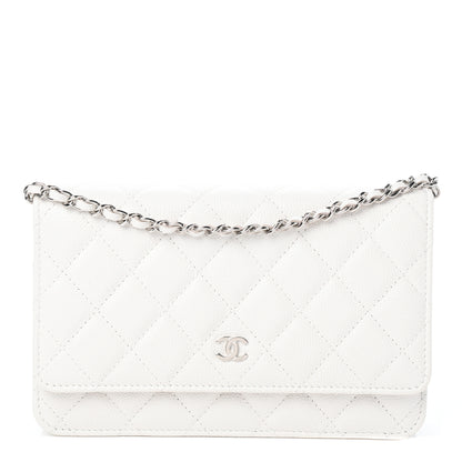Chanel Caviar Quilted Wallet On Chain WOC White 1 of 11