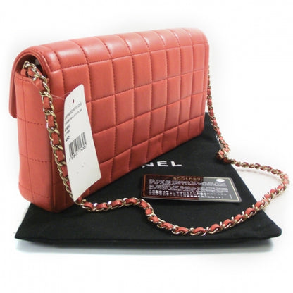 Chanel Lambskin East West Chocolate Bar Classic Flap Red 3 of 12