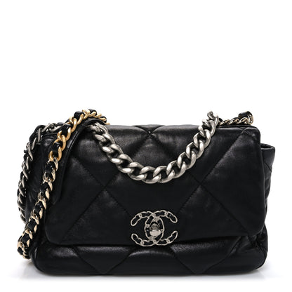 Chanel Lambskin Quilted Medium Chanel 19 Flap Black 1 of 11