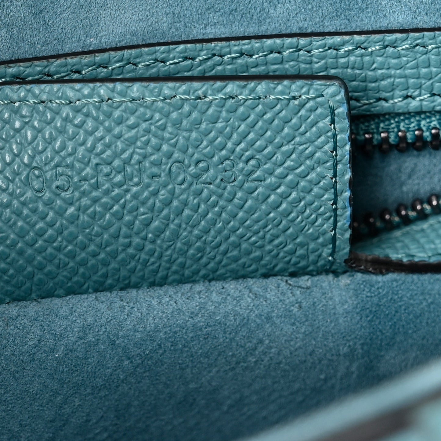 Grained Calfskin Saddle Bag Azure Blue