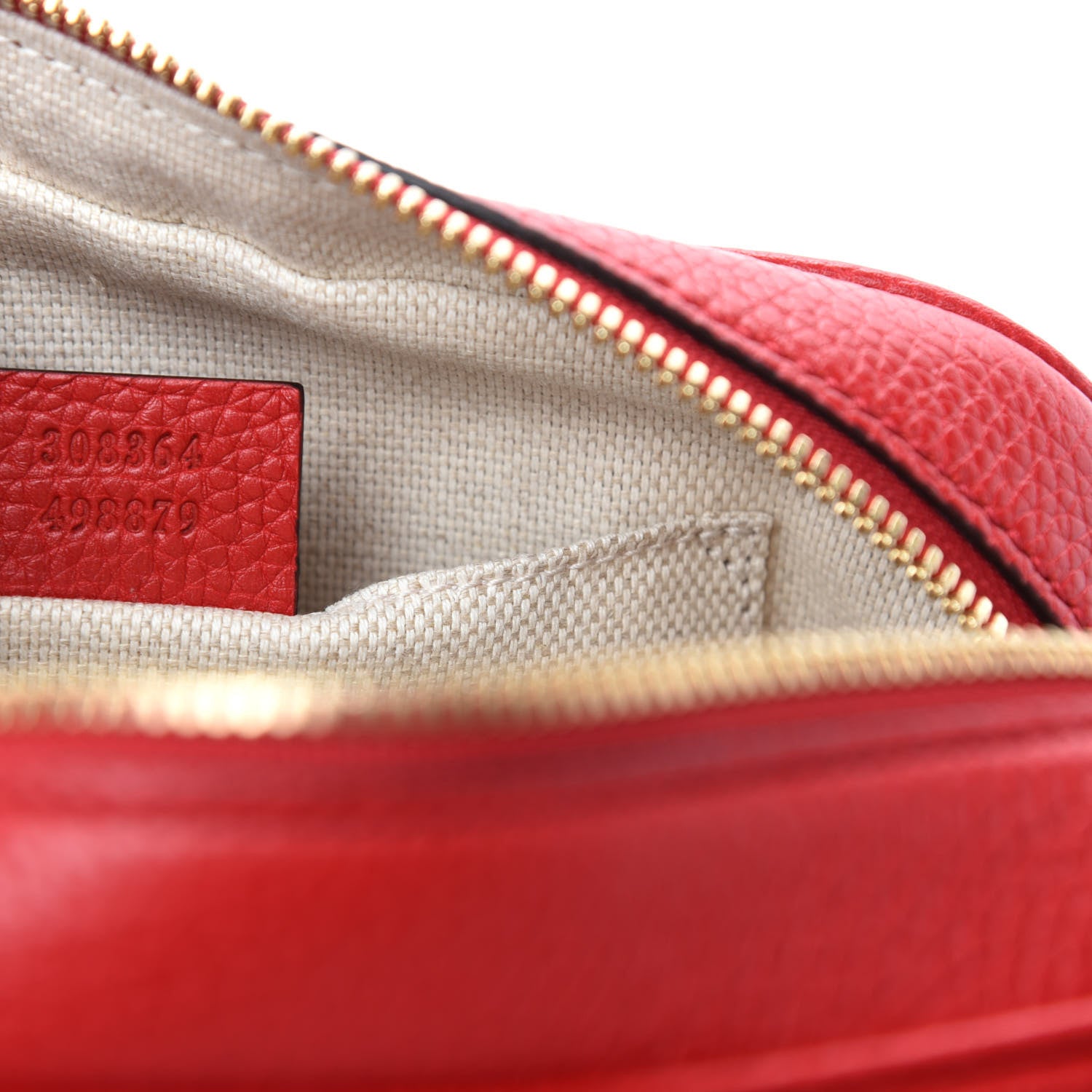 Gucci Pebbled Calfskin Small Soho Disco Bag Tabasco Red 9 of 10