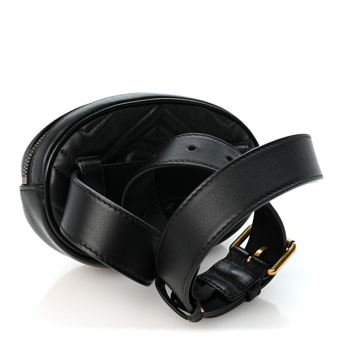 Calfskin Matelasse GG Marmont Belt Bag 75 30 Black