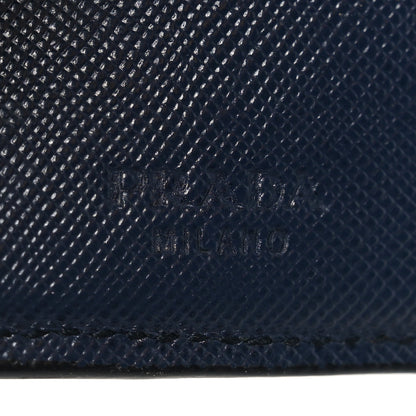 Prada Saffiano Bi-Fold Wallet Baltico Fuoco 6 of 7