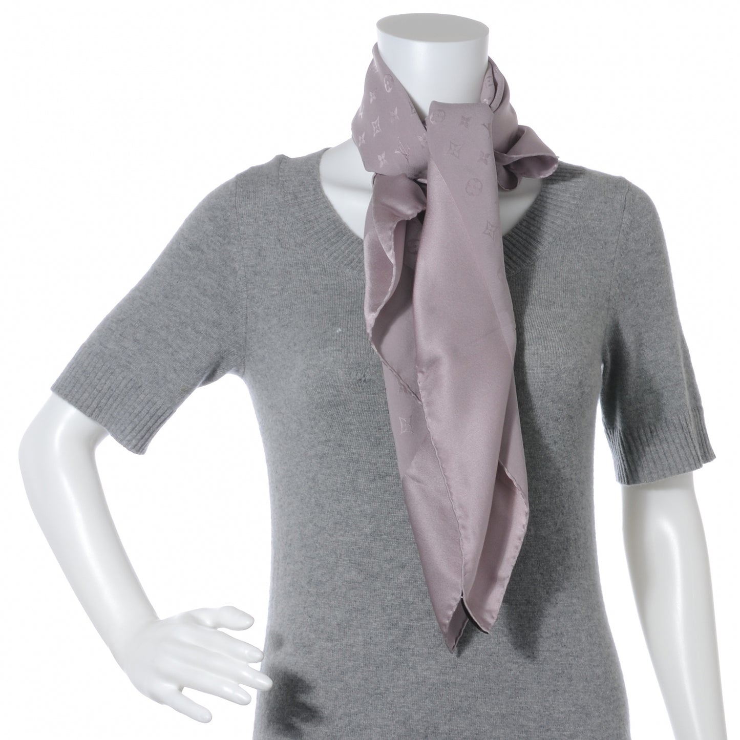 Silk Monogram Monaco Scarf Purple