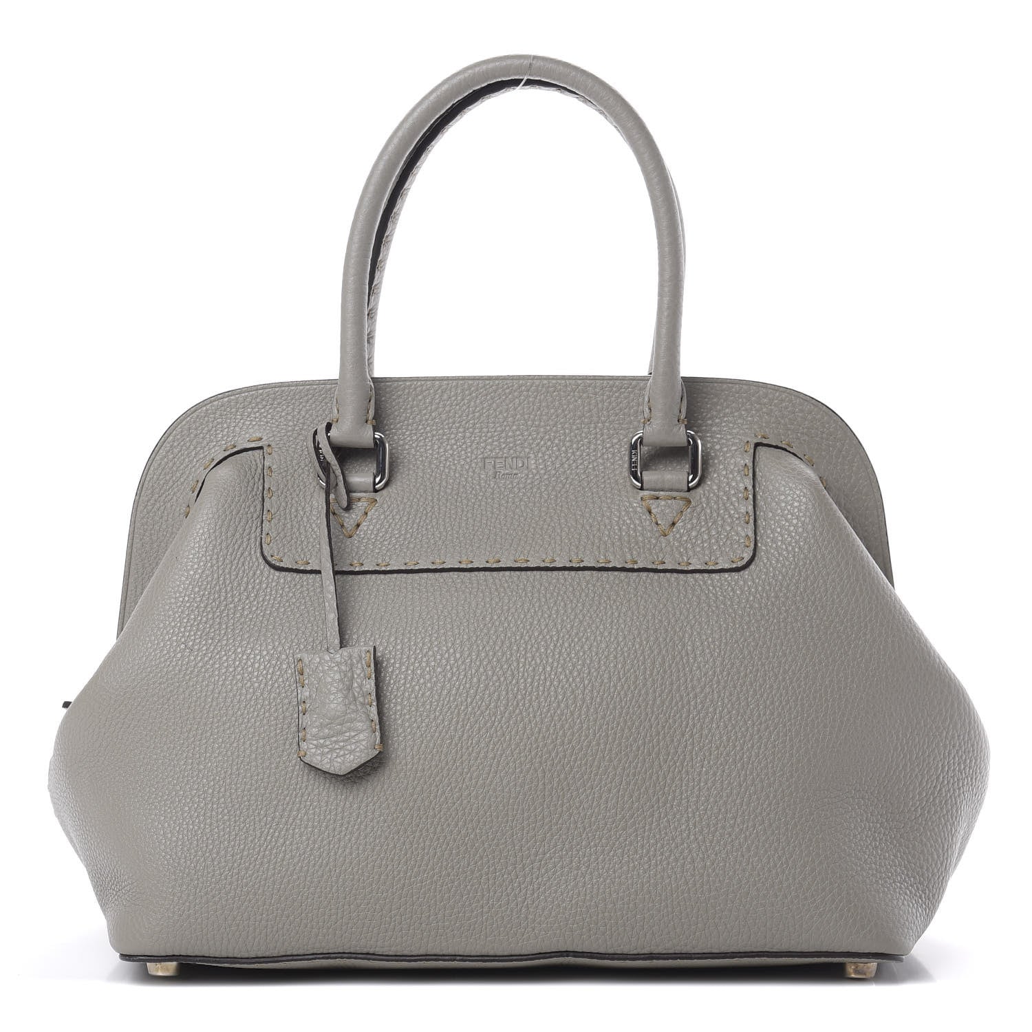 Fendi Cuoio Romano Selleria Adele 1328 Bag Grigio 1 of 15