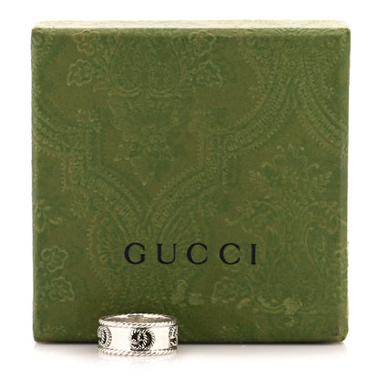 Gucci Sterling Silver Torchon GG Marmont Ring 55 7.25 5 of 5
