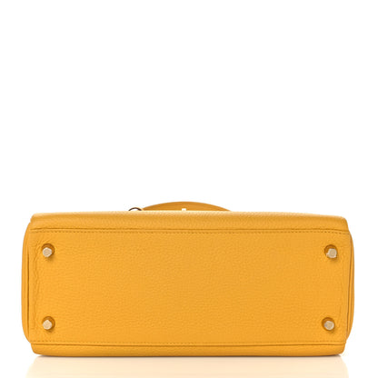 Hermes Taurillon Clemence Kelly Retourne 28 Jaune Ambre 6 of 42