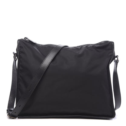 Prada Nylon Flat Messenger Bag Black 1 of 16
