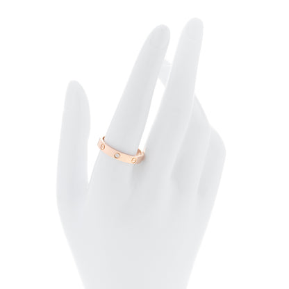 Cartier 18K Pink Gold Diamond 4mm LOVE Wedding Band Ring 63 10.25 2 of 5