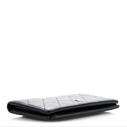 Chanel Lambskin Quilted Yen Wallet Blue 4 of 12